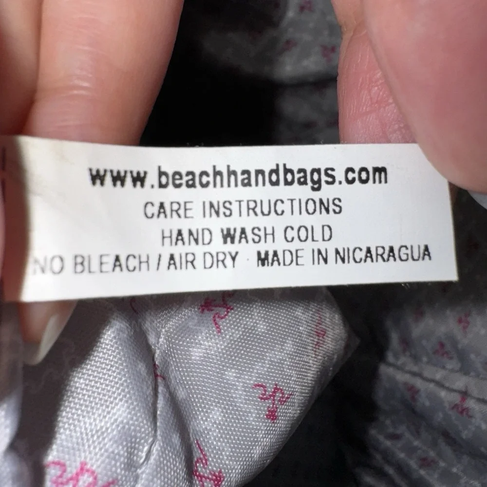 Beach Waterproof Nylon Tote Bag Tropical Floral Print